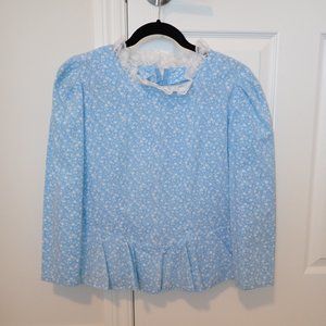 Remade vintage Gunne Sax-style peplum prairie blouse